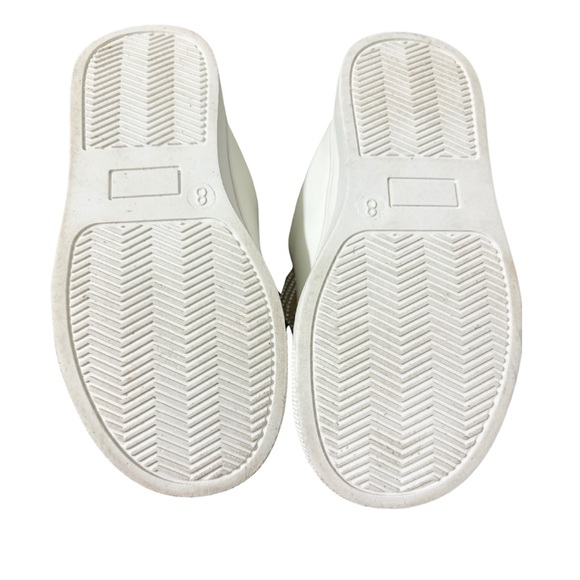 đNWOT Vince Camuto Perfect White Gold Silver Crystal Bow Girls Sneakers Size 8 - Picture 4 of 4